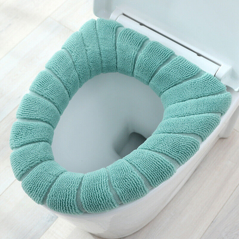 Cubierta De Asiento De Inodoro De Baño Alfombrilla Lavable Acrílica Suave Cálida