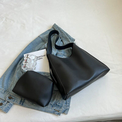 Women Handbag 2 Piece/set L Shoulder Bags High Quality PU Leather Bags Ladies