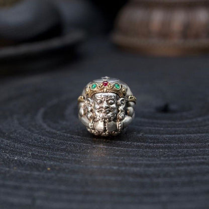 12mm Yellow God of Wealth Spacer Bead Chinese Style Bracelet Accessory