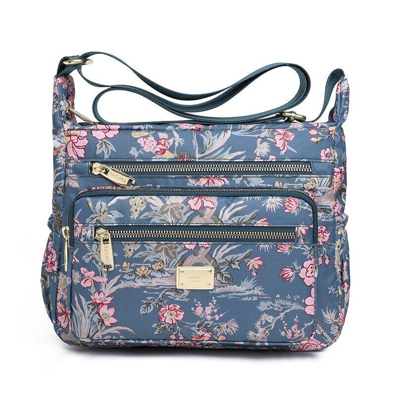 Crossbody Casual Shoulder Bag Rural Style Cloth Nylon Waterproof Shopper Handbag