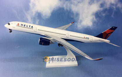33CM 1:200 Risesoon DELTA AIRBUS A350-900 Airplane ABS Plastic Aircraft Model