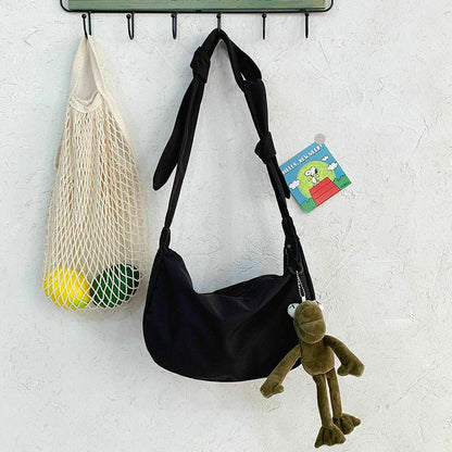 solid color canvas bag women's version student One Shoulder Messenger Bag