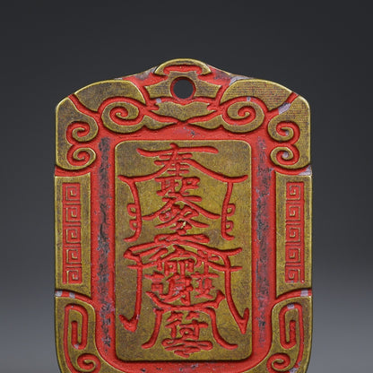 Chinese old Antique Collectible Bronze seal statue KYD6256