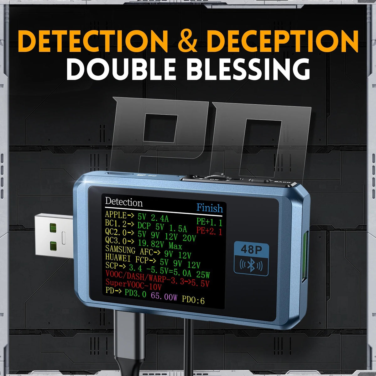 FNIRSI FNB48P USB Tester Voltmeter Ammeter Type C Fast Charge Detection Trigger