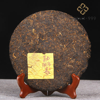 357g Ripe Pu-erh Tea Chen Xiang Golden Bud Yunnan Seven Sons Compressed Tea Cake