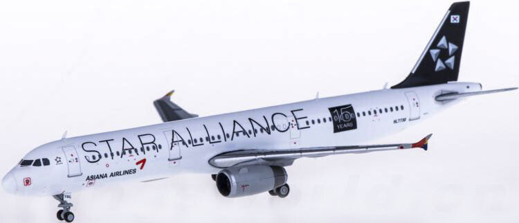 JC Wings Asiana for Airbus A321 HL7730 1/400 DIECAST Aircraft Pre-builded Model