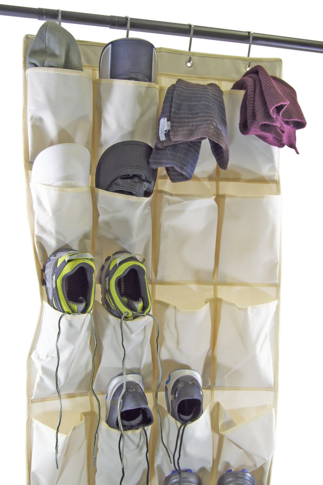 Over-the-Door Hanging Closet Organizer, 24 Pockets for Clothing and Accessories