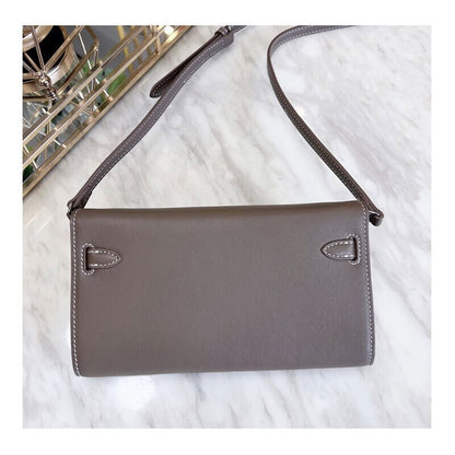 Mini Flap Real Leather Envelope Phone Wallet Shoulder Bag Clutch Crossbody Purse