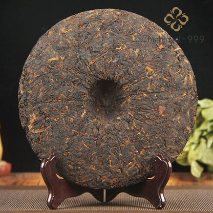 357g Ripe Pu'er Yunnan 2006 Brownshan Chunhai Qizi Compressed Tea Cake