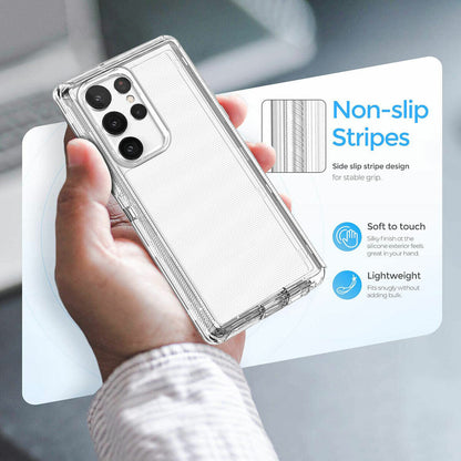 For Samsung Galaxy S22 S22+ S22 Ultra Clear Case w Clip Holster Belt Stand Cover