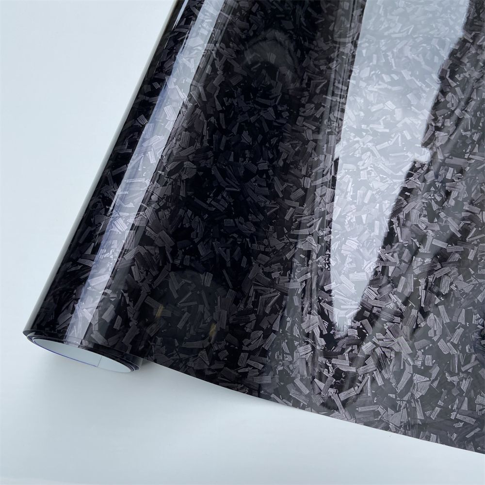 Car Stickers PET Forged Carbon Fiber Vinyl Silver Black Red Roll Adhesive Decals