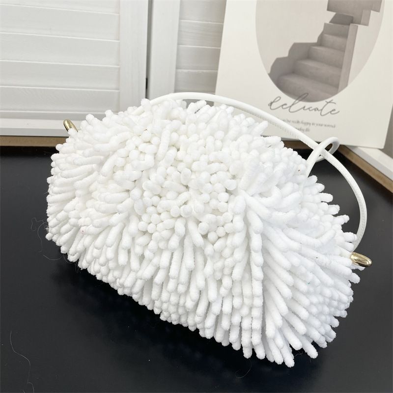 Plush Cloud Bag Shoulder Pouch Handbags Purse Dumpling Shape Crossbody Versatile