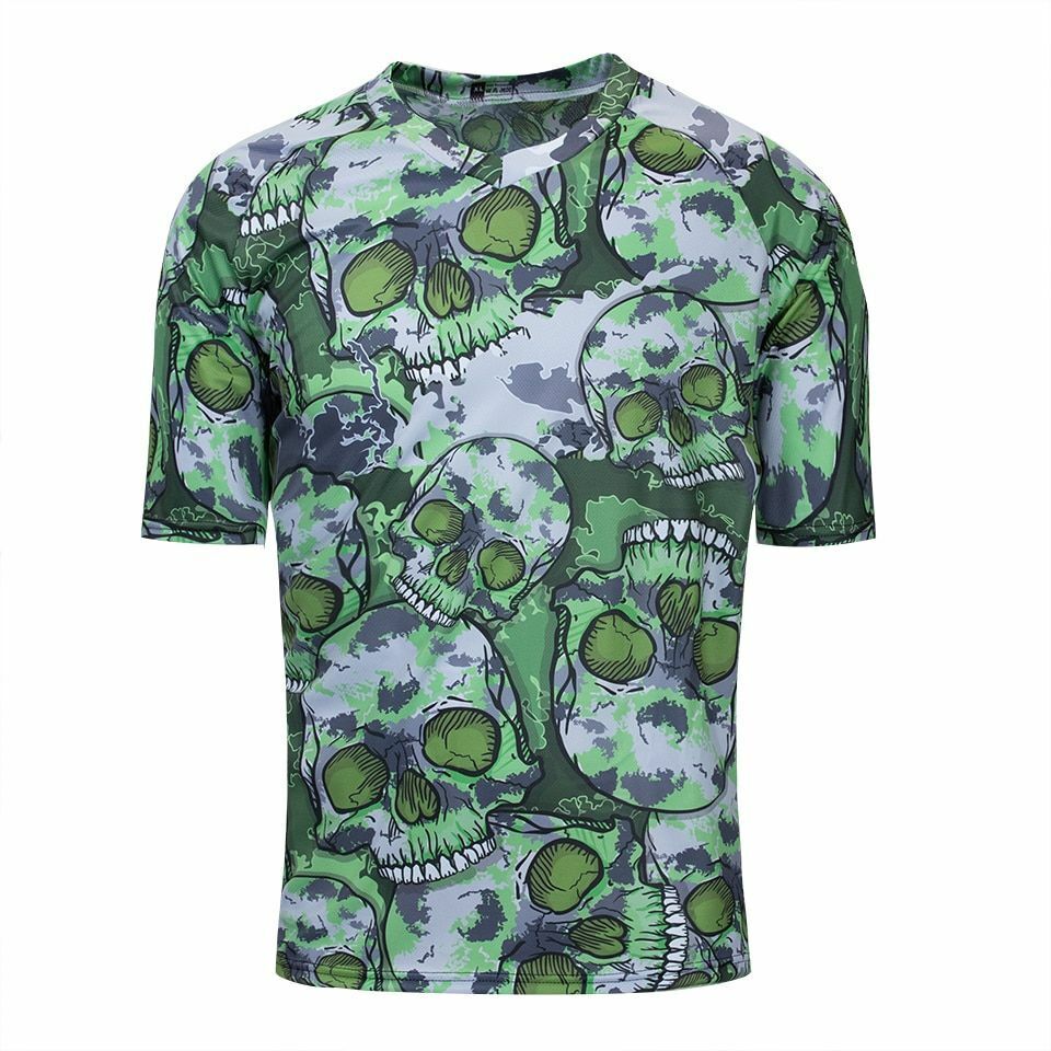 Downhill Jersey Skull Men Mountain Bike Offroad MX Cycling Clothes MTB Bicycle
