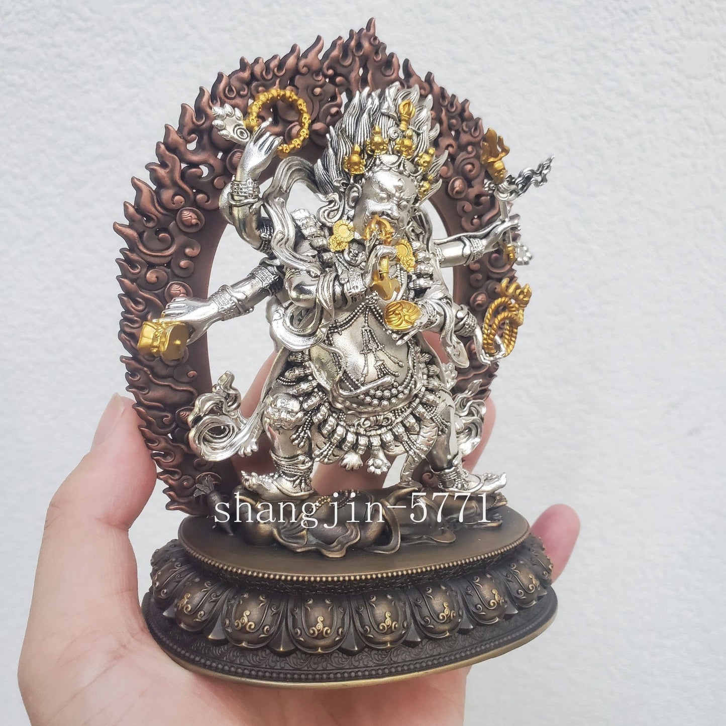 15CM 3 Colors Copper Statue 6 Mahakala Spirituality Buddha