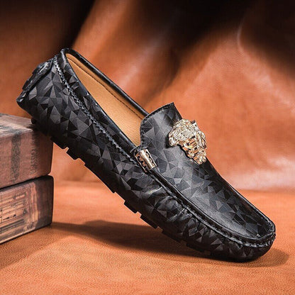 Men's Leather Shoes Loafers Red Flat Shoes Women's Shoes Men's Shoes