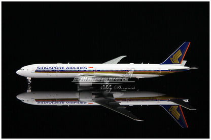 1:400 JC Wings SINGAPORE AIRLINES BOEING 777-300 Passenger Plane Diecast Model