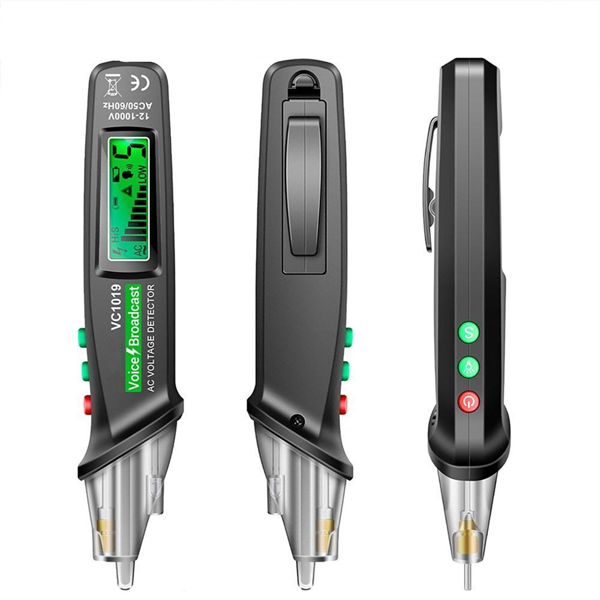 Positioning Voltage Tester Electric Wire Detector Broadcast Test Pen 12V-1000V