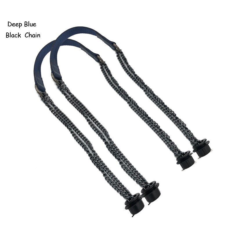 Synthetic Leather Chain Handle Silver Aluminum Handle Bag Handbag Accessories