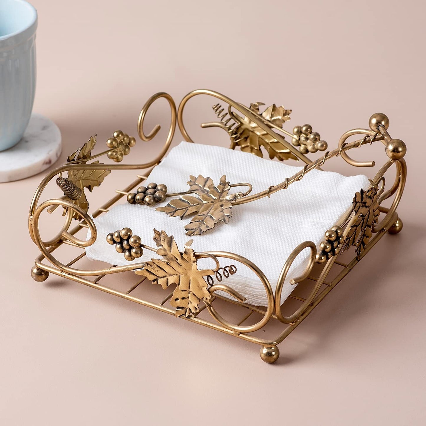 Metallic Tissue Paper Holder Premium Napkin Holder for Dining Table & Kitchen