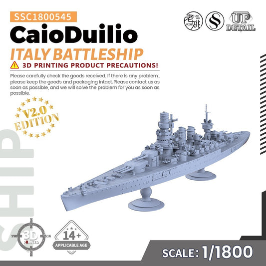 SSMODEL SSC1800545 1/1800 Military Model Kit Italy CaioDuilio Battleship