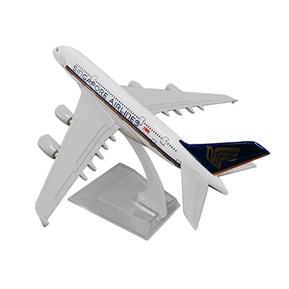 1/400 Scale 16cm Aircraft Singapore A380 Alloy Plane Model Static Display Gift