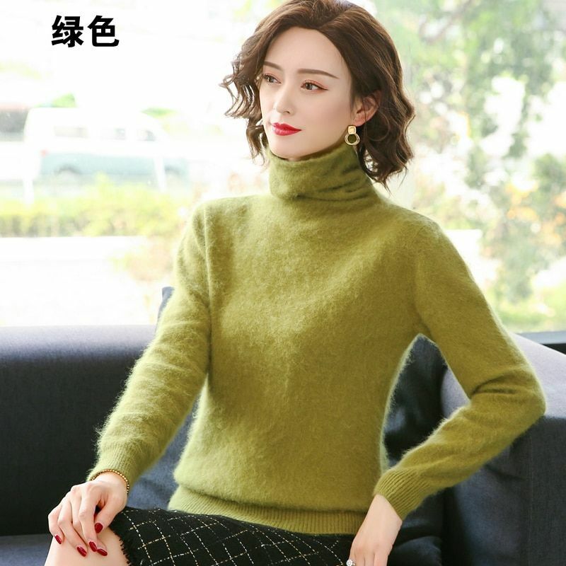 Women Sweaters Turtleneck Pullover Cashmere Knitted Soft Warm Clothes Jumper Top