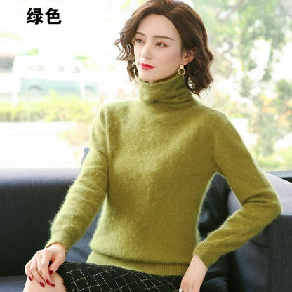 Women Sweaters Turtleneck Pullover Cashmere Knitted Soft Warm Clothes Jumper Top