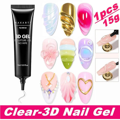 Makartt 3D Sculpting Gel – Clear Nail Art Glue 15g
