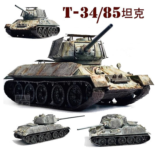 Dragon 63222 1/72 Soviet T-34/85 Tank Wire Mesh Armor Winter Painting Model