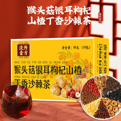 Monkey Head Mushroom Gingernut Berry Wolfberry Hawthorn Clove Sea Buckthorn Tea