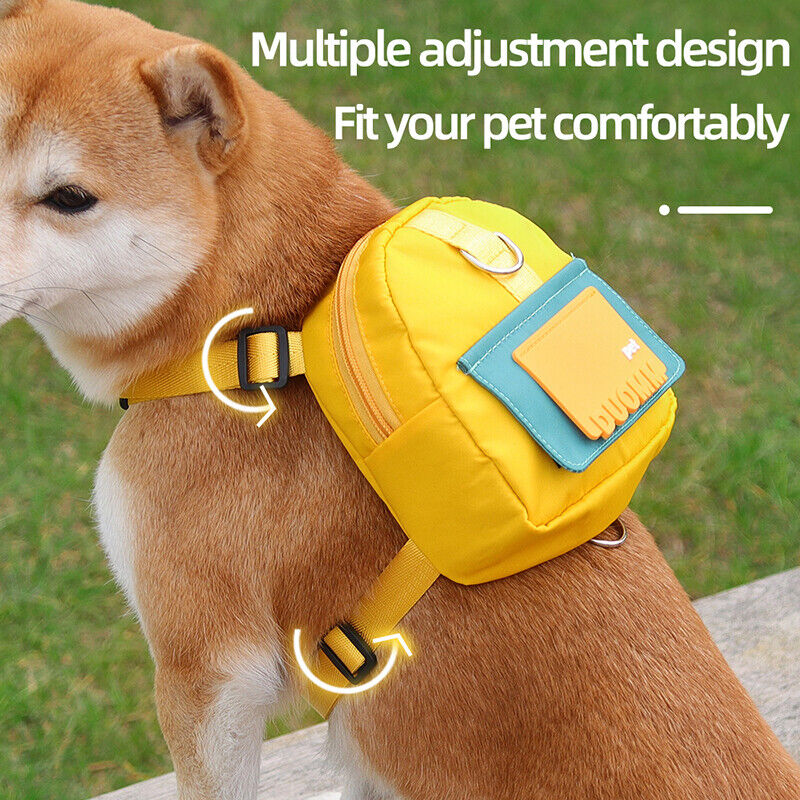 Pet Snack Self Backpack Dog Outdoor Travel Pouch Dog School Bag Waterproof Cute⌒