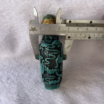 Collection of Chinese Antique Dragon Design Bottles Hand-carved