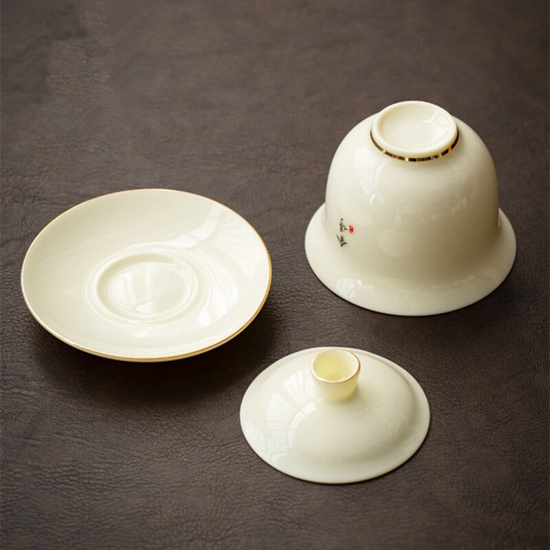 180ml Chinese Ceramic Gaiwan Tureen Tea Cup Bowl Kung Fu Tea Set Tea Ceremony