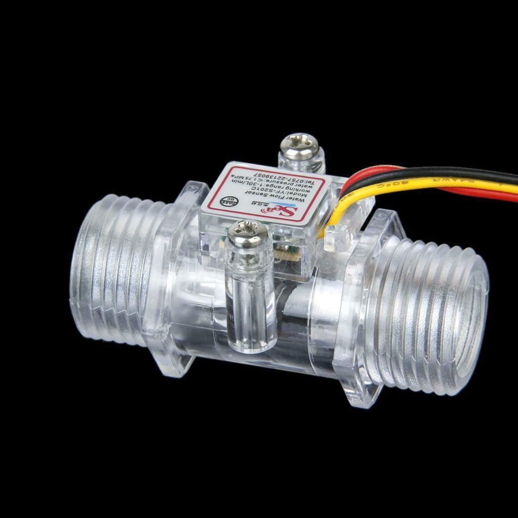 G1/2" Copper Water Flow Hall Sensor Switch Flow Meter Flowmeter Counter E