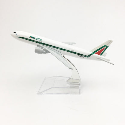 1:400 16cm Alitalia B777 Plane Model Alloy Aircraft Diecast Airplane Ornaments