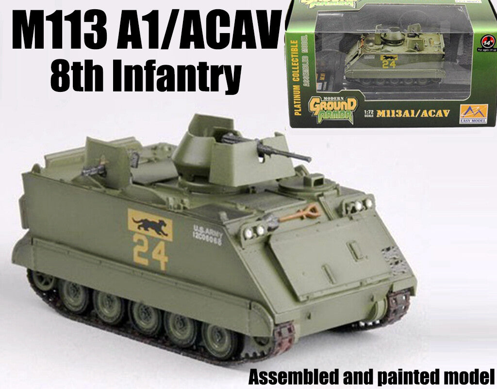 M113 armored personnel carrier 8th Infantry tank 1/72 non diecast Easy model