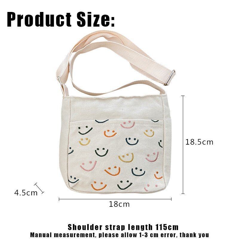 Women Crossbody Bag Classic Cute Shopping Shoulder Bags Casual Canvas Polyester