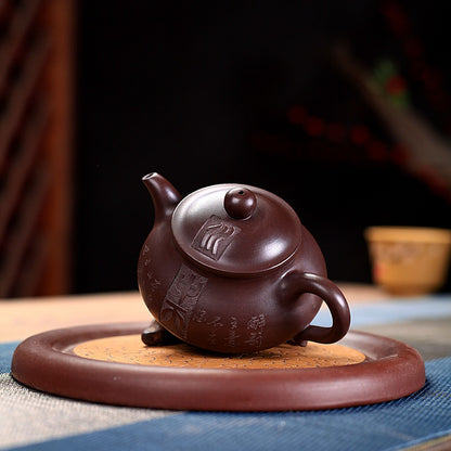 Real Yixing Zisha Purple Clay Tea Pot Handmade Pottery Teapot Master Pot