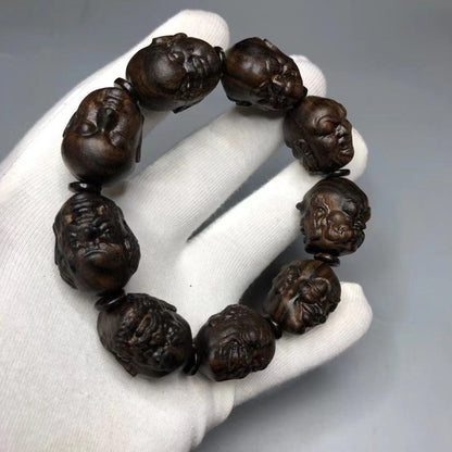 Eighteen Arhats Buddha Beads For Men Women Rosary Beads Natural Wood Bracelet