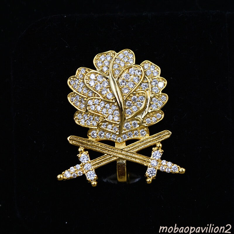 WWII German Gold Diamond Oak Leaf Sword Knight Medal Top Quality Collectible