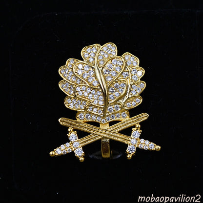 WWII German Gold Diamond Oak Leaf Sword Knight Medal Top Quality Collectible