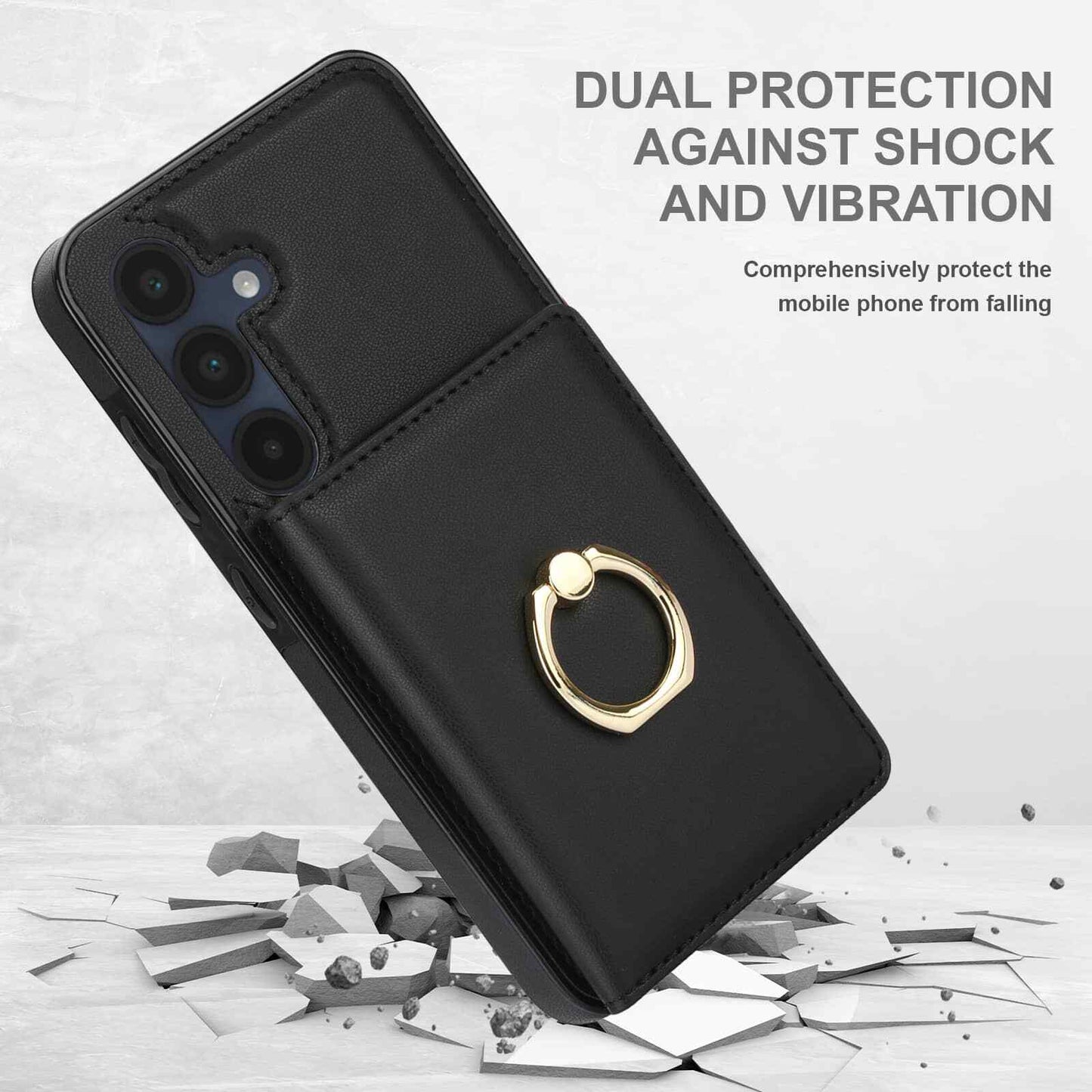 Wallet Case for Samsung Galaxy A16 A26 5G A36 A56 with Card Holder Rotation Ring