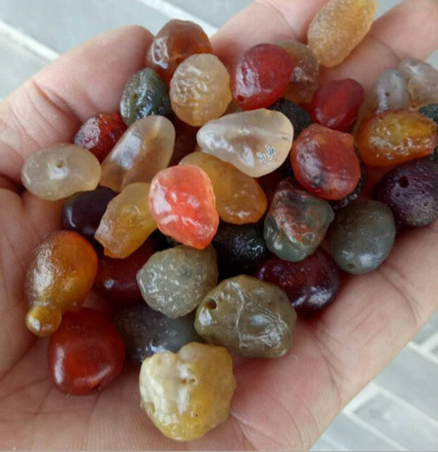 5pcs Natural Multi Colored Gobi Desert JinMai Agate - China