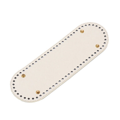 Oval Bottom For Knitted Bag PU Leather Bag Accessories DIY Crochet Bag Bottom