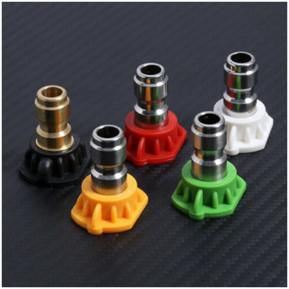 5pcs Pressure Washer Spray Tips Nozzles High Power Kit Quick Connect 1/4"