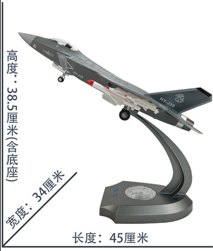 1:32 45CM CHINA J-35 Fighter Jet Airplane Diecast Military Aircraft Plane Model