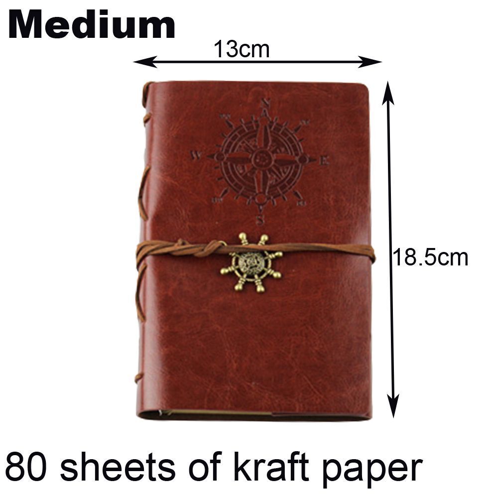 Photo Album 30 Sheet Vintage Leather Scrapbooking Book Refillable Page 21.5x17cm