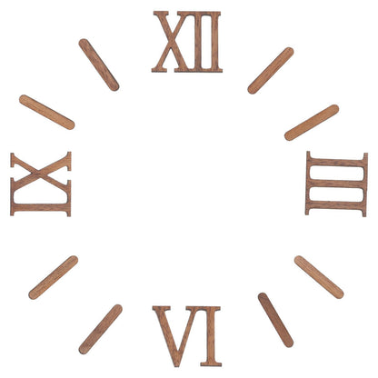 Wall Clocks Elegant Bamboo Wooden DIY Numerals Kit Replacement Living Room Decor