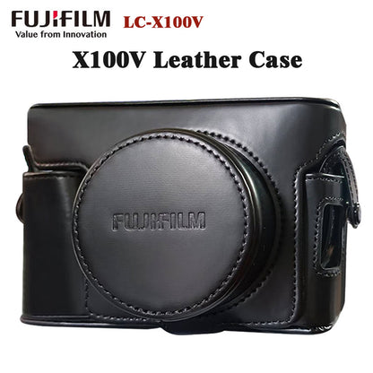 FUJIFILM X100V Leather Case (LC-X100V) for X100V – Black All-Leather