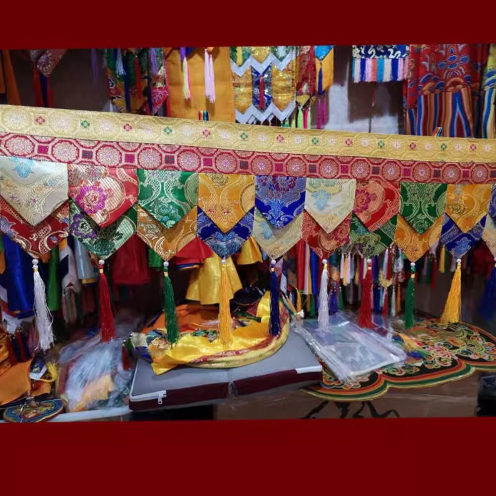 100cm Buddhist Temple Decorations Curtains Tibetan Style Hanging Curtains Tables